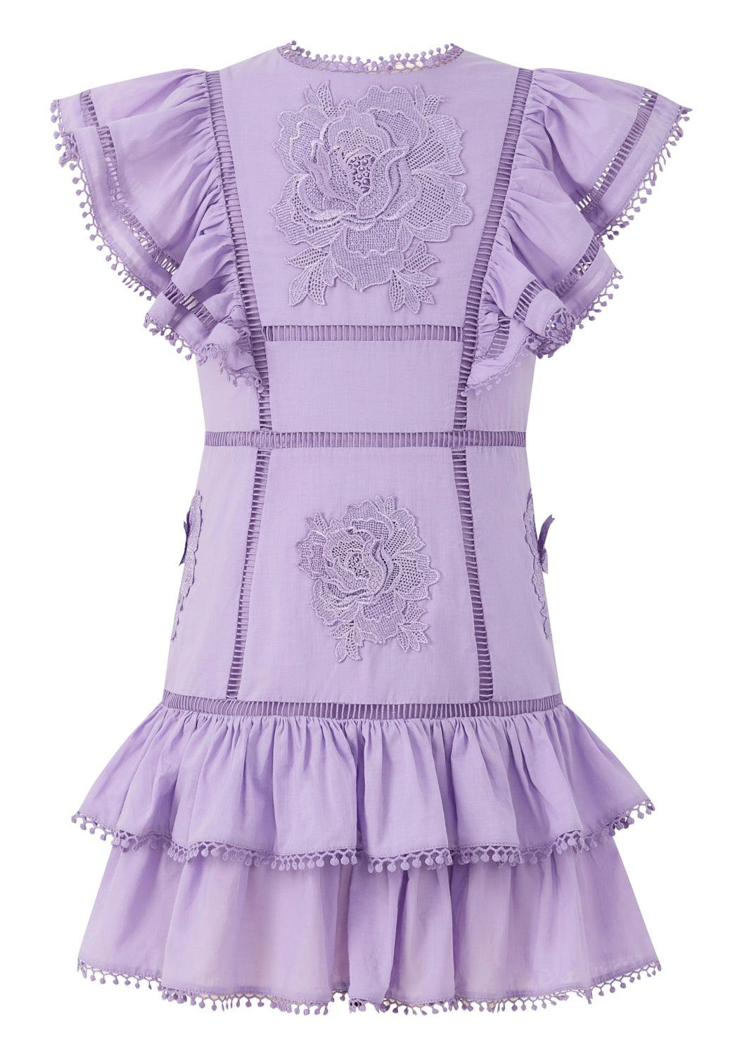 Carloyn Frill Cotton Mini Dress
