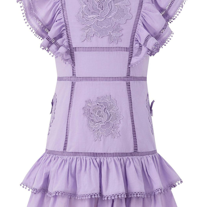 Carloyn Frill Cotton Mini Dress