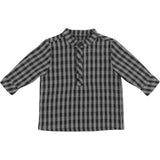 Plaid Collar Boys Shirt