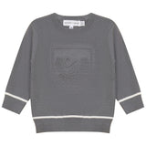 Embossed Crest Sweater Grey