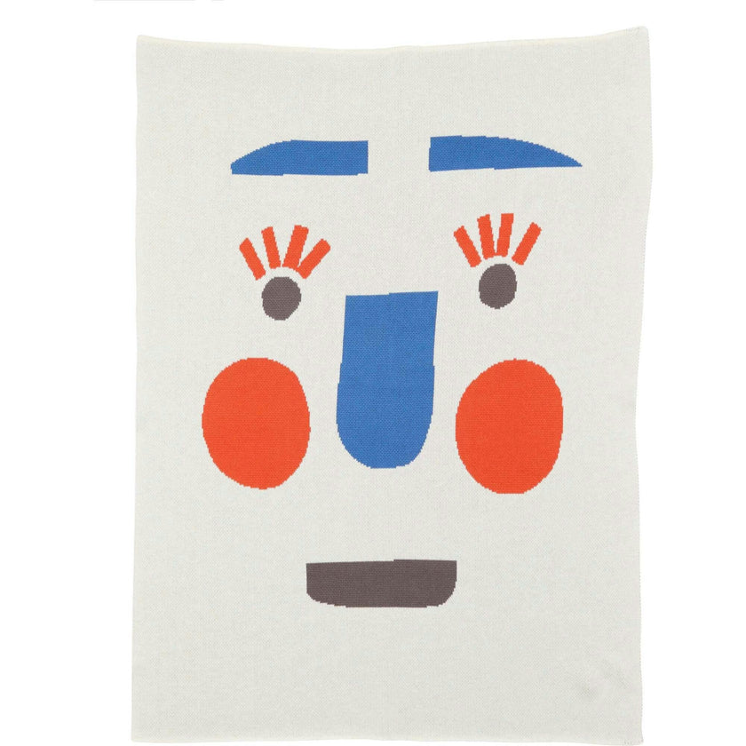 Funny Face Knit Midi Blanket