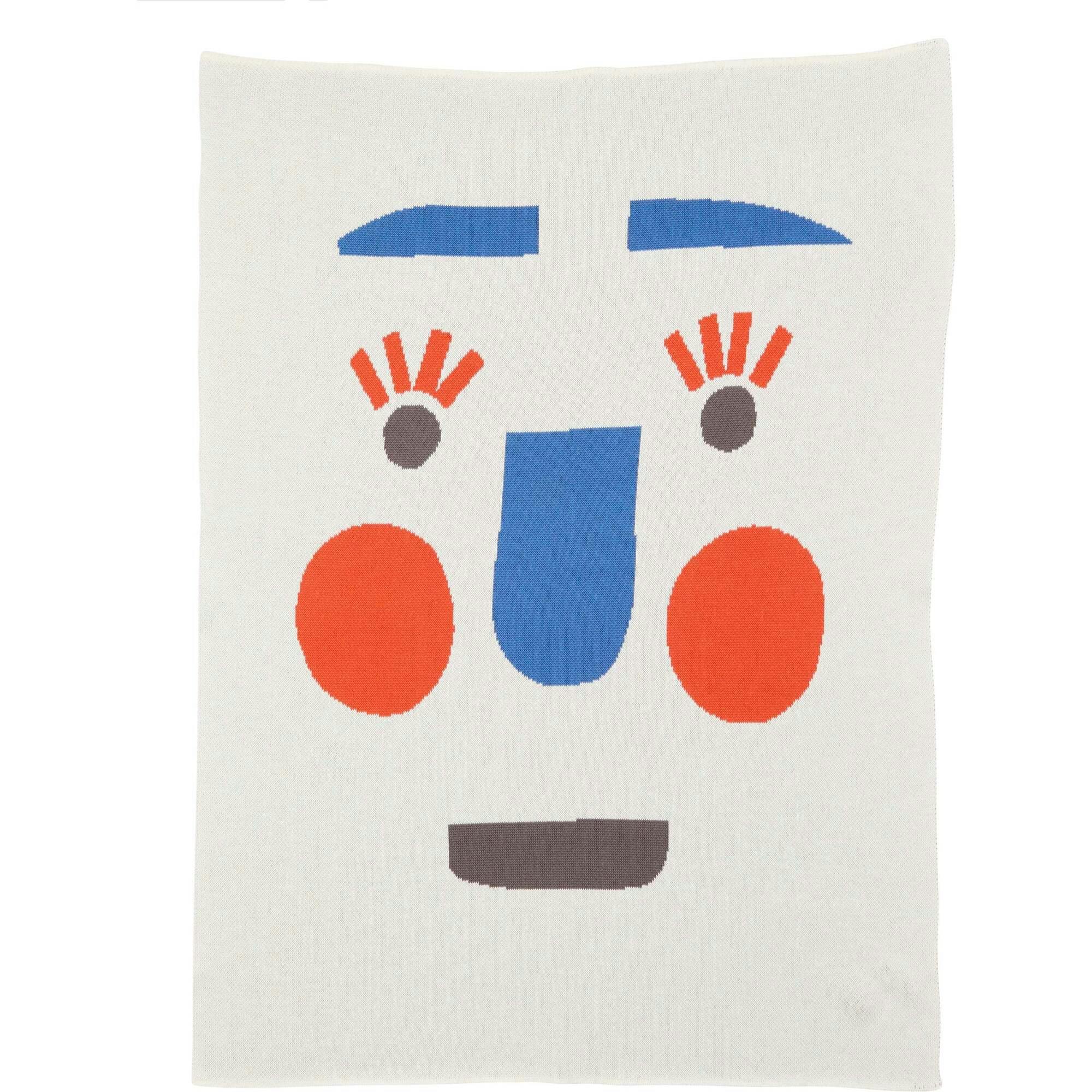 Funny Face Knit Midi Blanket