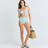 women's tamarin stripe high waist bikini bottom