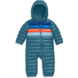 Baby stripe lightweight puffer suit