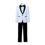 White Moustache Shawl Lapel Tuxedo Set