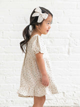Celine Muslin Square Neck Dress - Camellia Floral / Shell + Fern