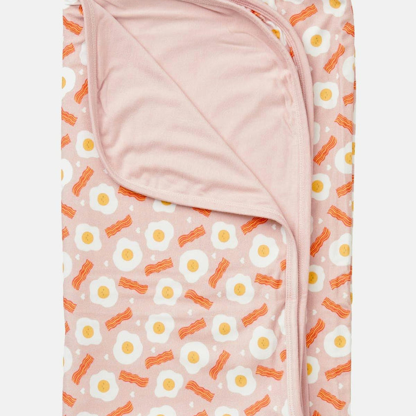 Stretchy Oversized Blanket - Bacon & Eggs Blush