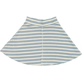Horizontal Striped A-Line Short Skirt