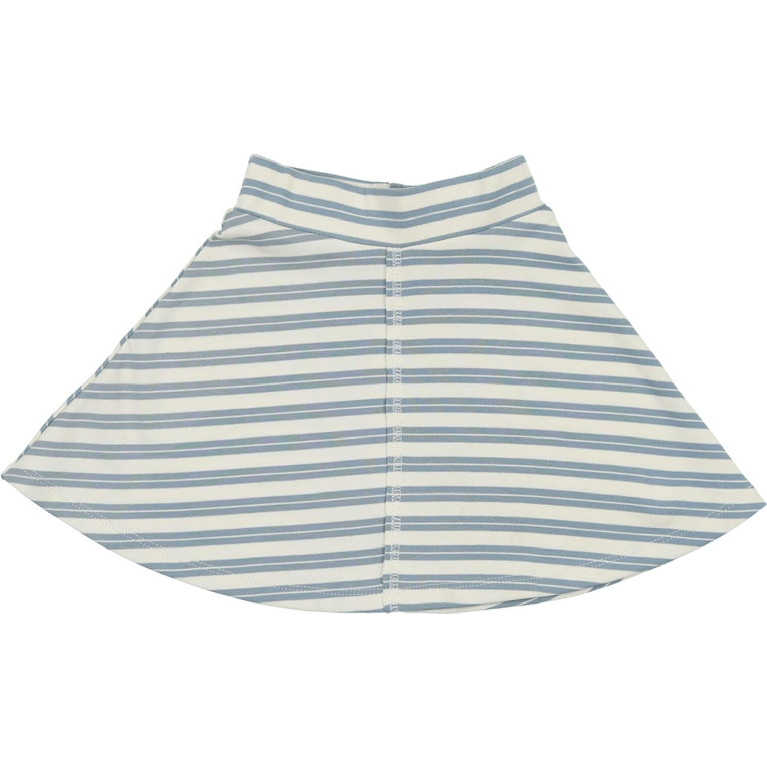 Horizontal Striped A-Line Short Skirt