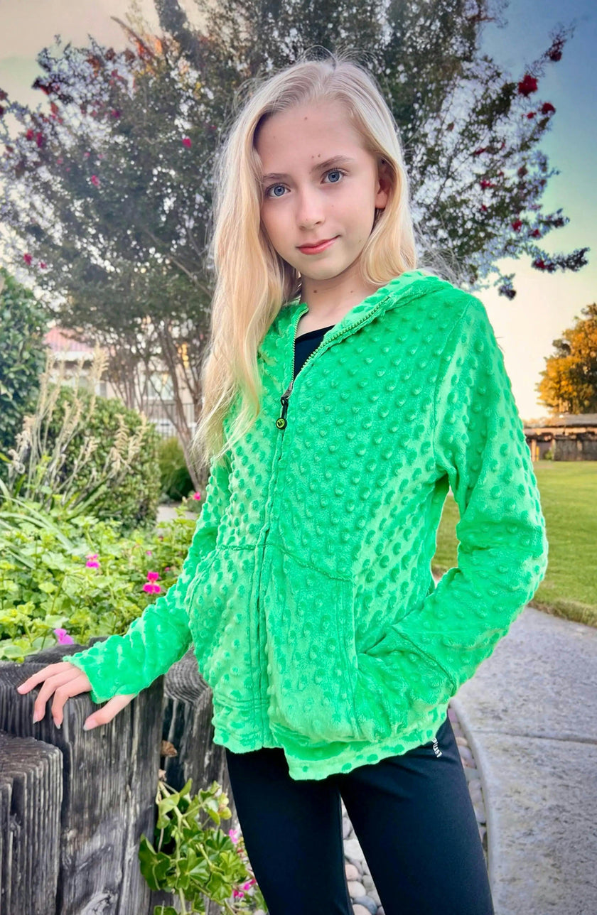 Minky Bubble Zip Hoodie