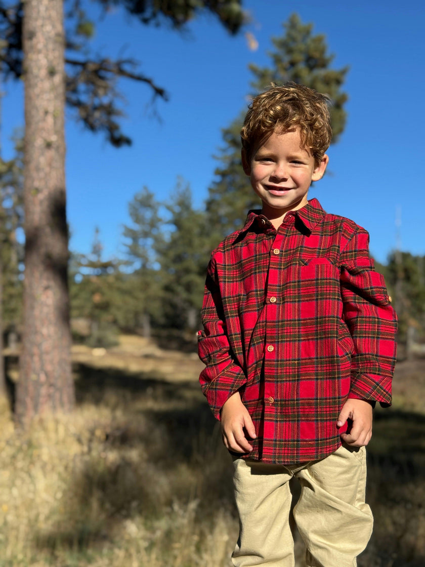 ATWOOD woven shirt festive red plaid