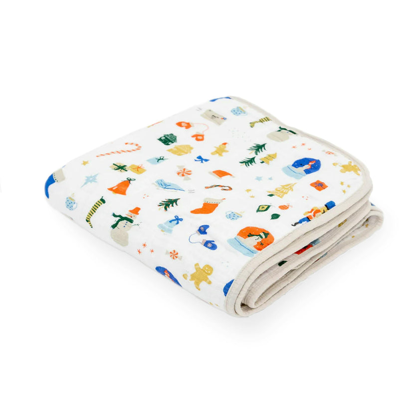Original Cotton Muslin Quilt - Christmas Time