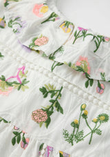 Emely Frill Embroidered Maxi Dress