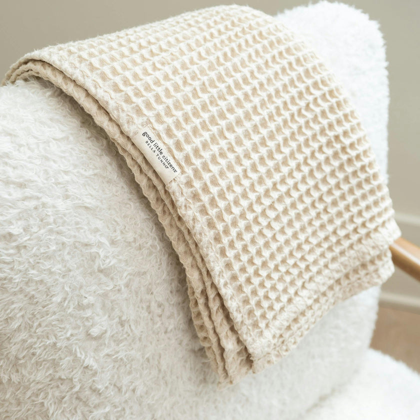 Waffle Baby Blanket Linen
