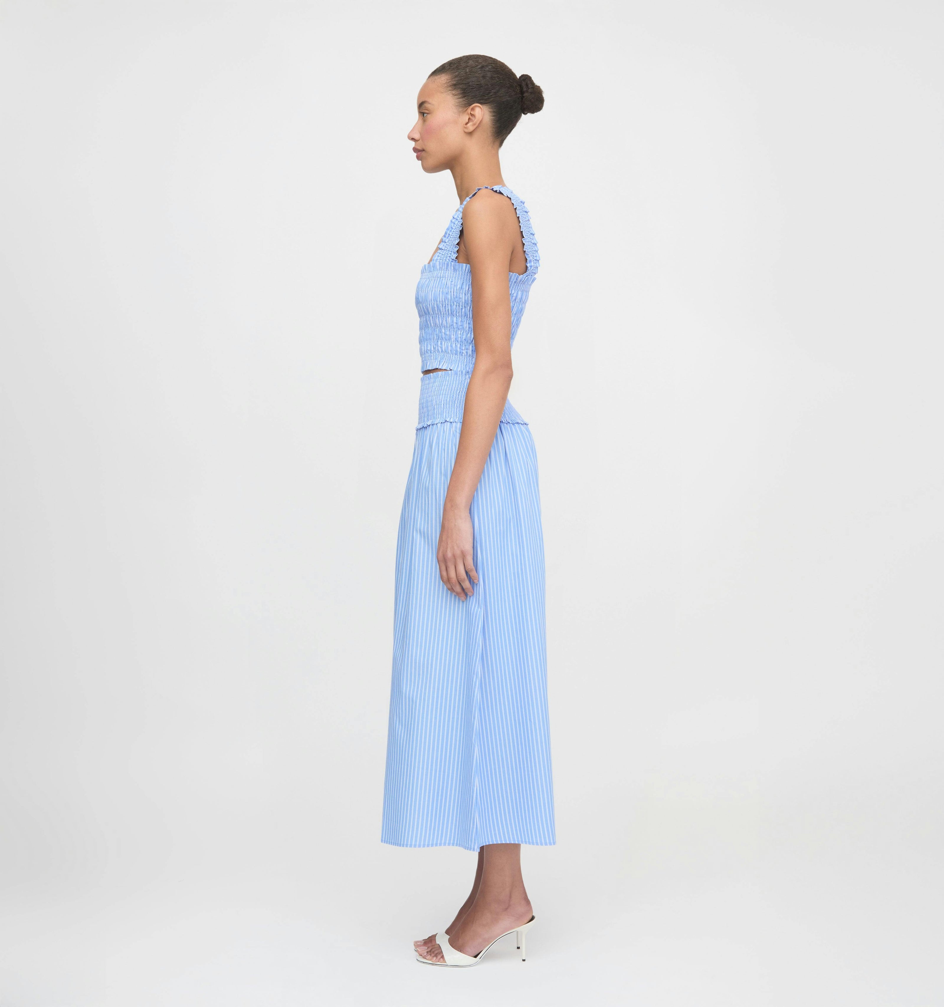 The Azalea Nap Top - Blue Stripe