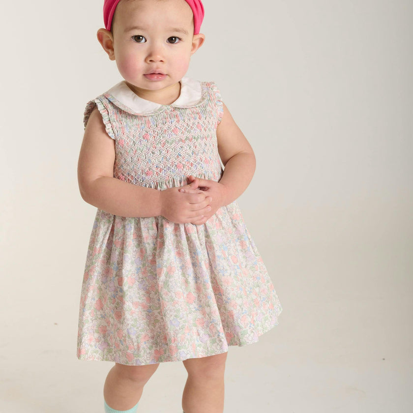 Hand-Smocked Baby Dress - Flora