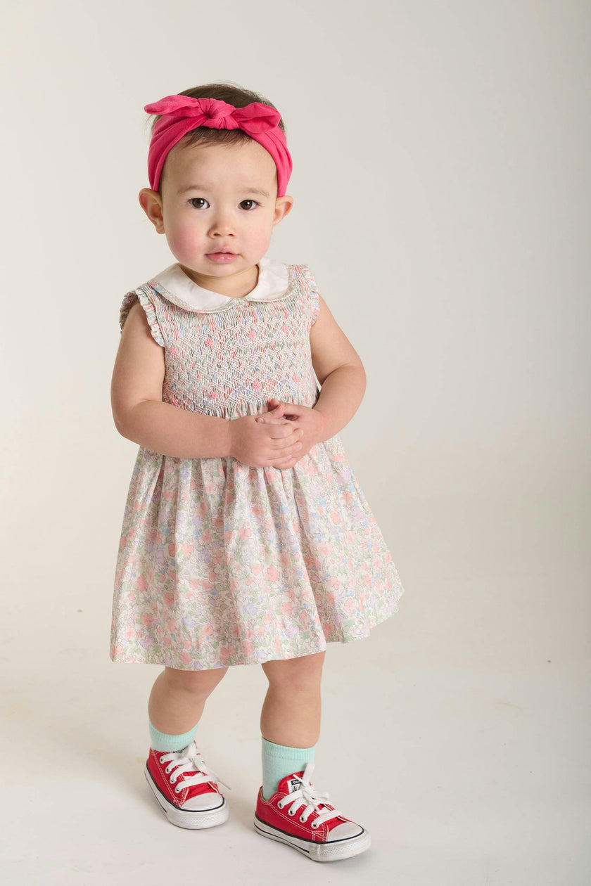 Hand-Smocked Baby Dress - Flora