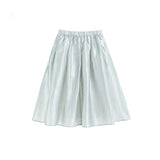 Metallic Ruffle Bow Sleeveless Top & Skirt Set