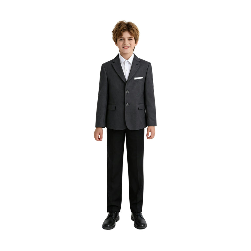 Gray Edward Structured Blazer Suit Set