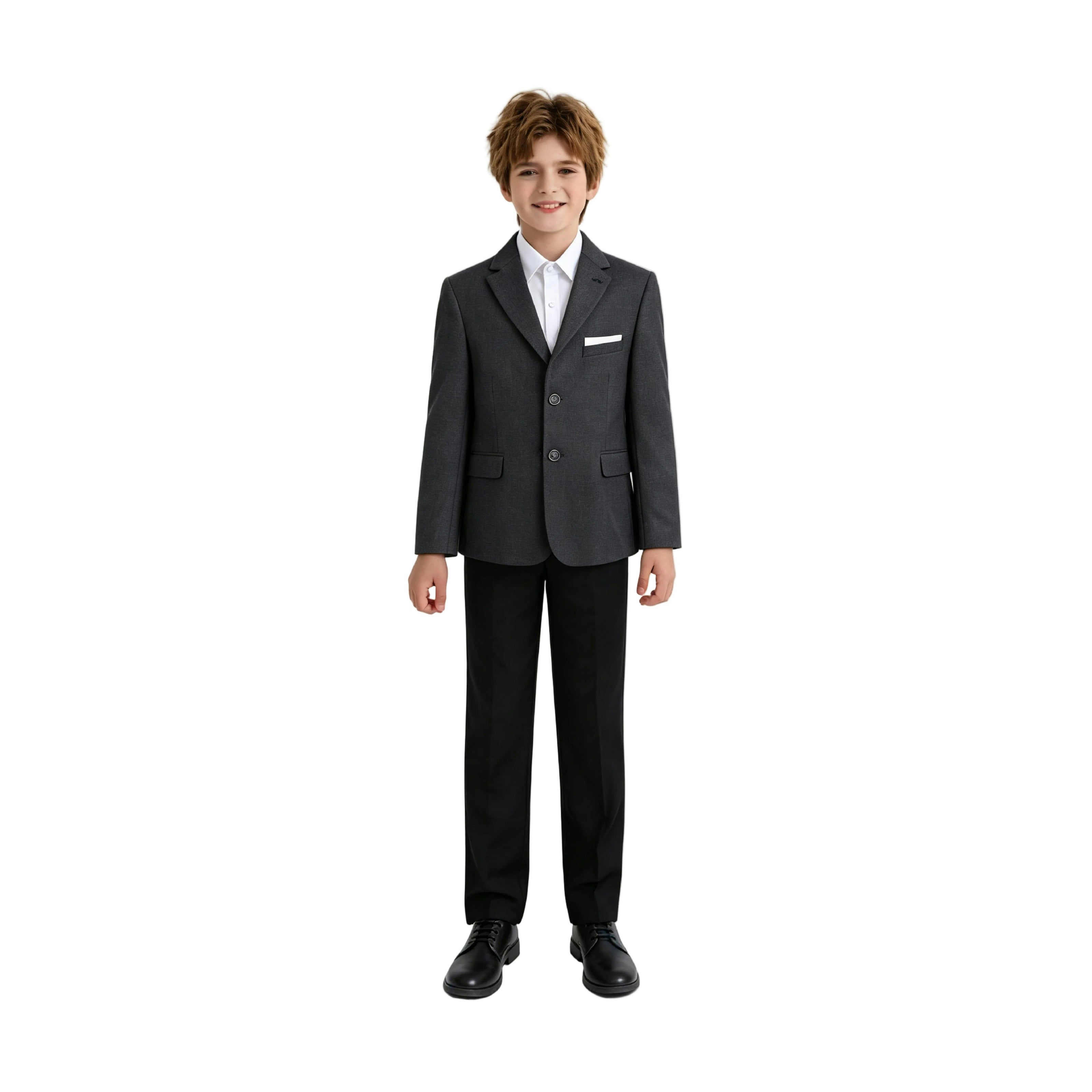 Gray Edward Structured Blazer Suit Set