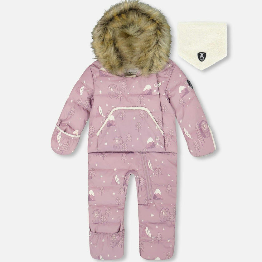 One-Piece Baby Snug Snowsuit Designed for Car Seat