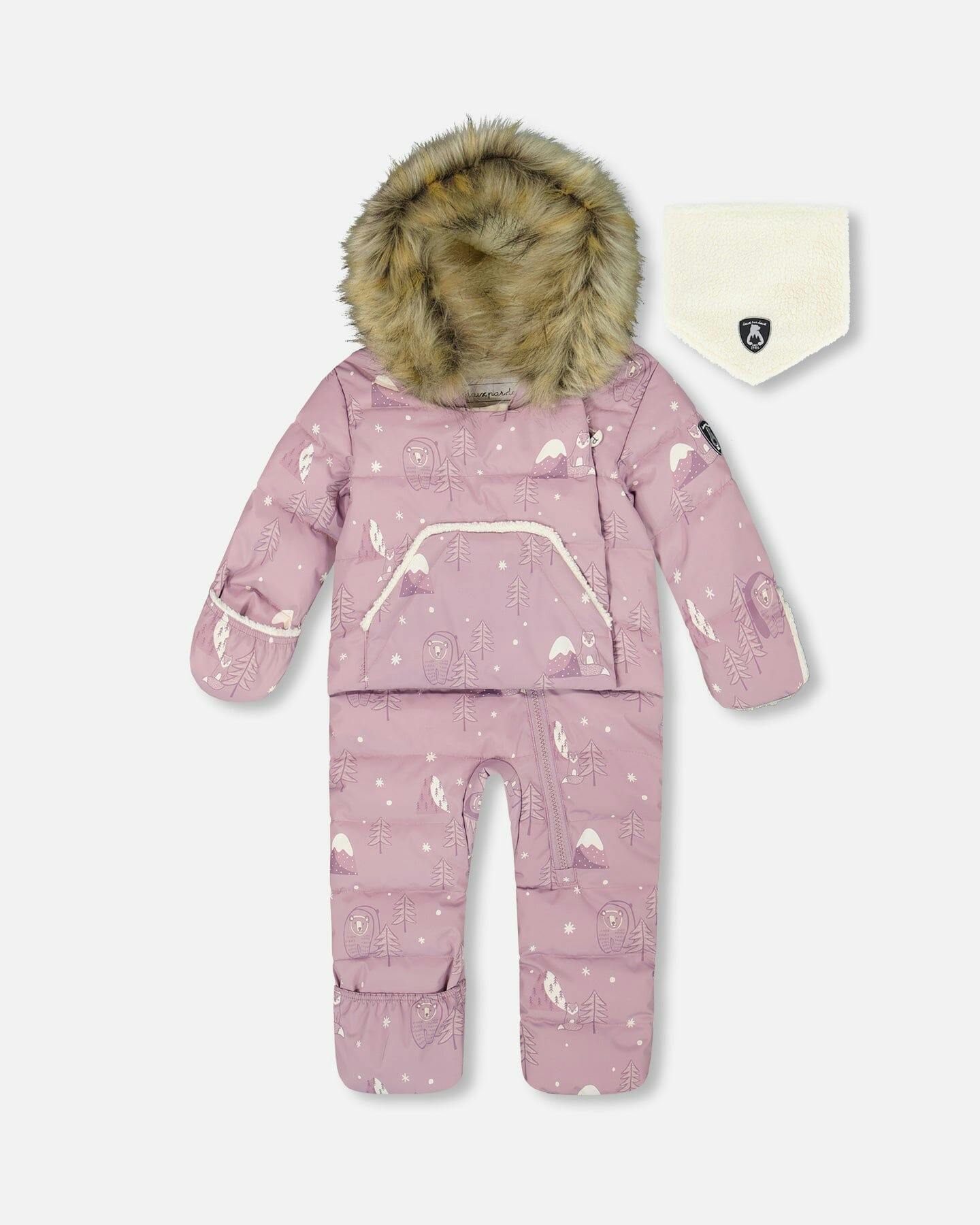 One-Piece Baby Snug Snowsuit Designed for Car Seat