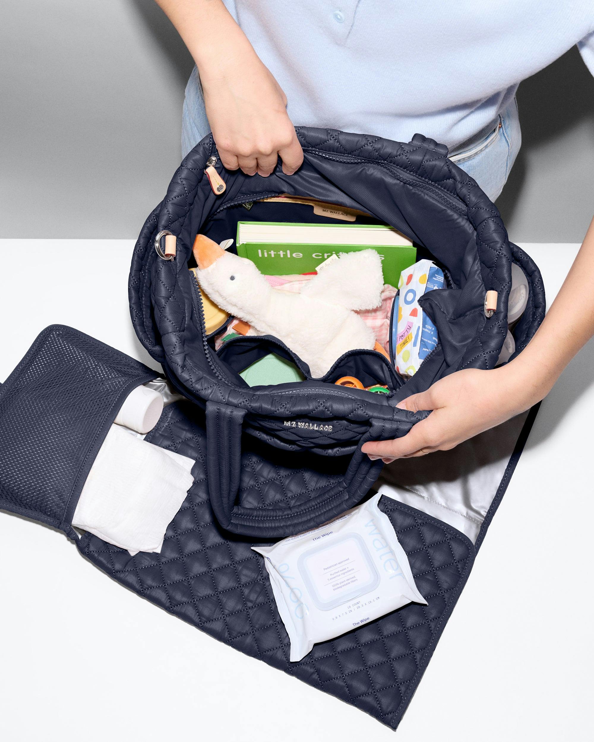 Navy Metro Diaper Tote