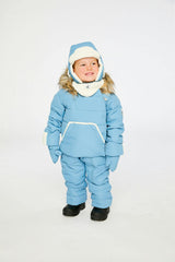 Baby Snug One Piece Snowsuit Adapted For Car Seats Blue Grey