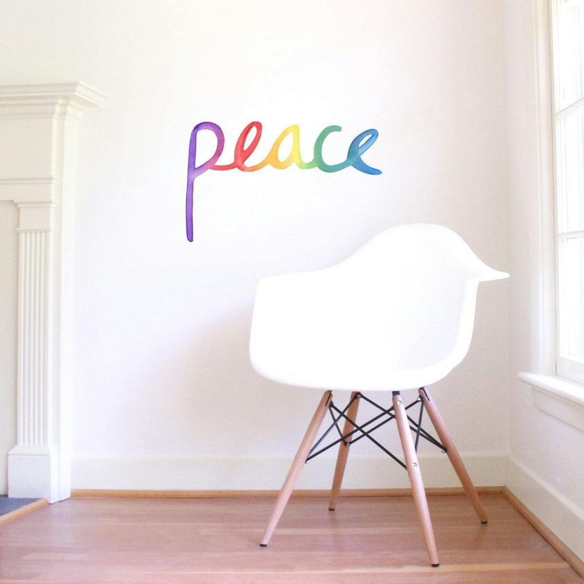 Watercolor Words • Peace • Peel-and-Stick Wall Decals