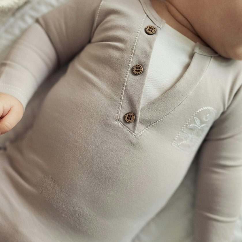 Island Print Henley Footie