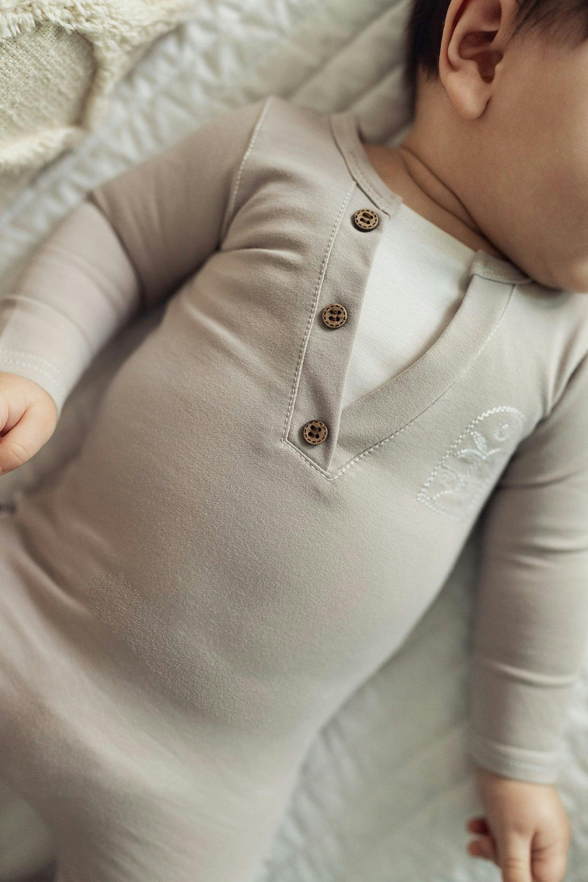 Island Print Henley Footie
