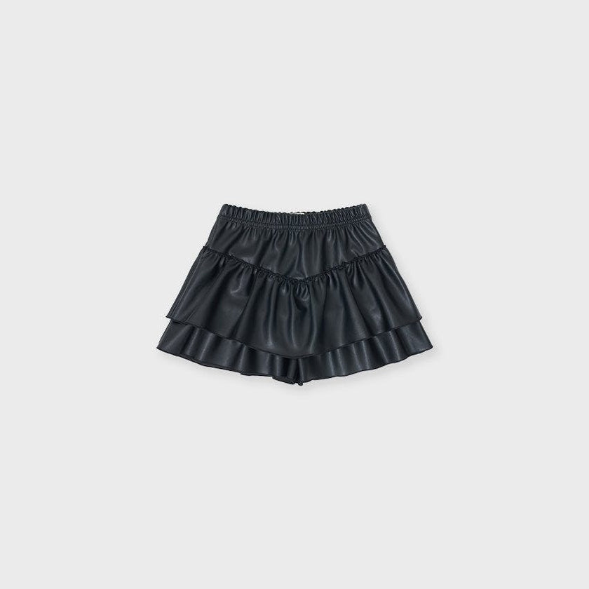 Faux Leather Skort