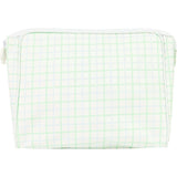 The Go Bag in Blue/Green Windowpane