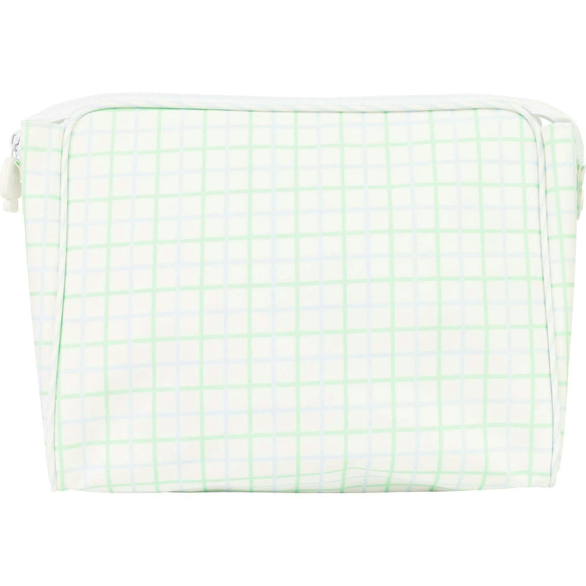 The Go Bag in Blue/Green Windowpane