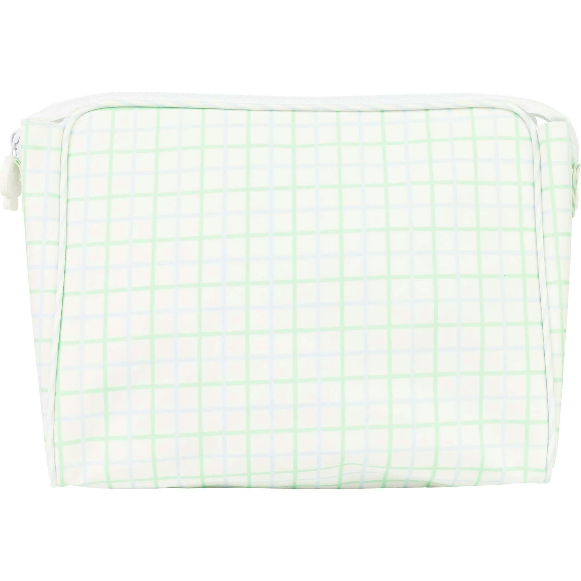 The Go Bag in Blue/Green Windowpane