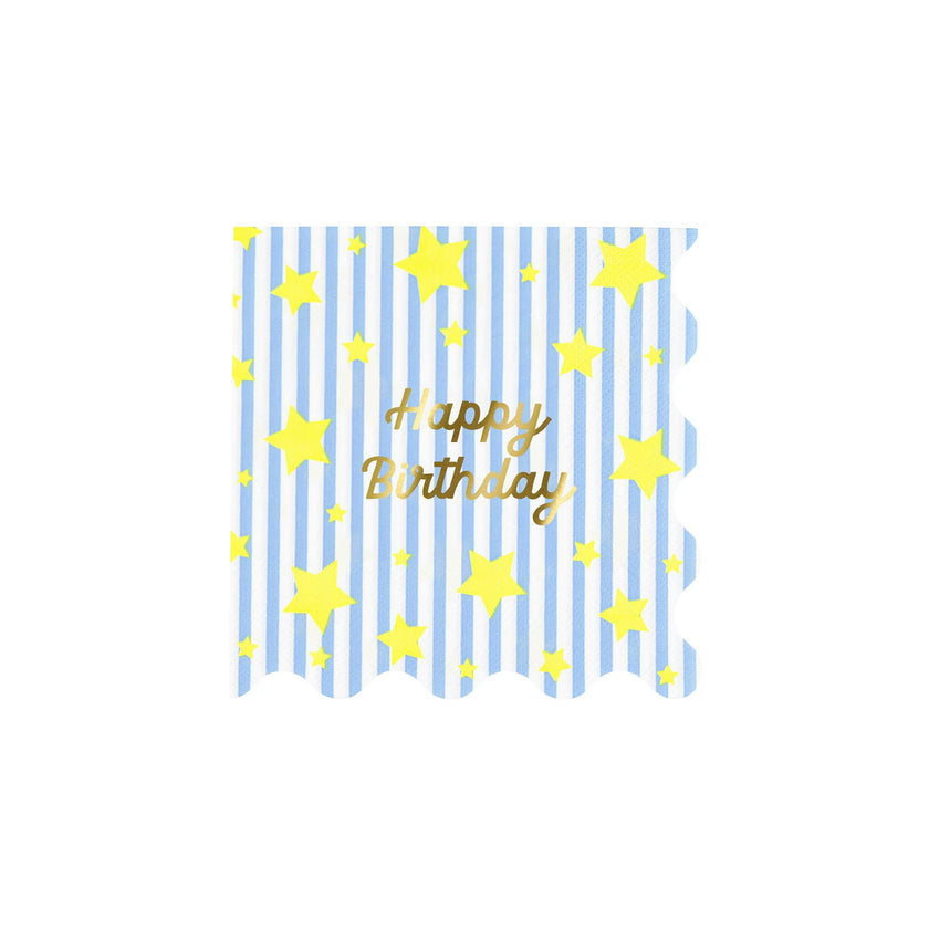 Bright Star Happy Birthday Small Napkins