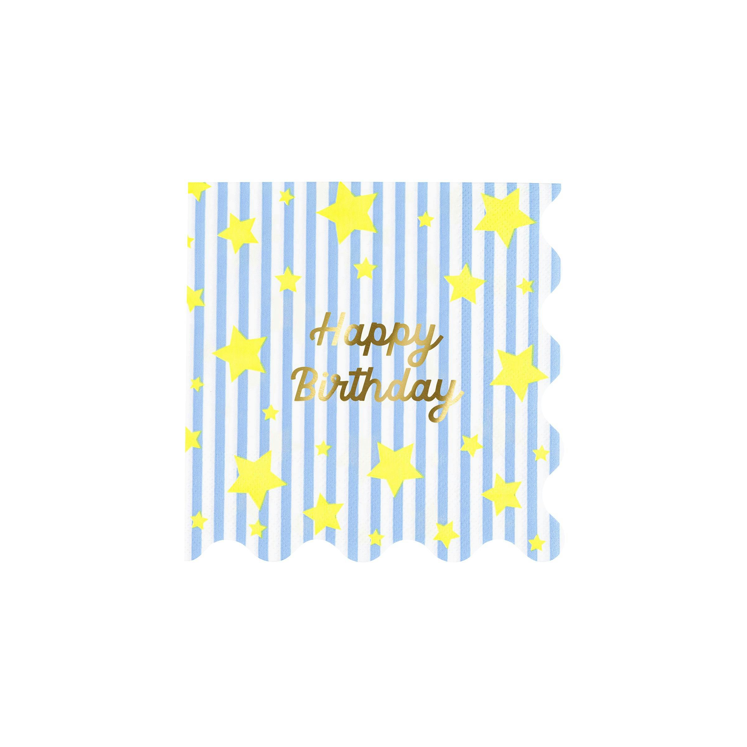 Bright Star Happy Birthday Small Napkins