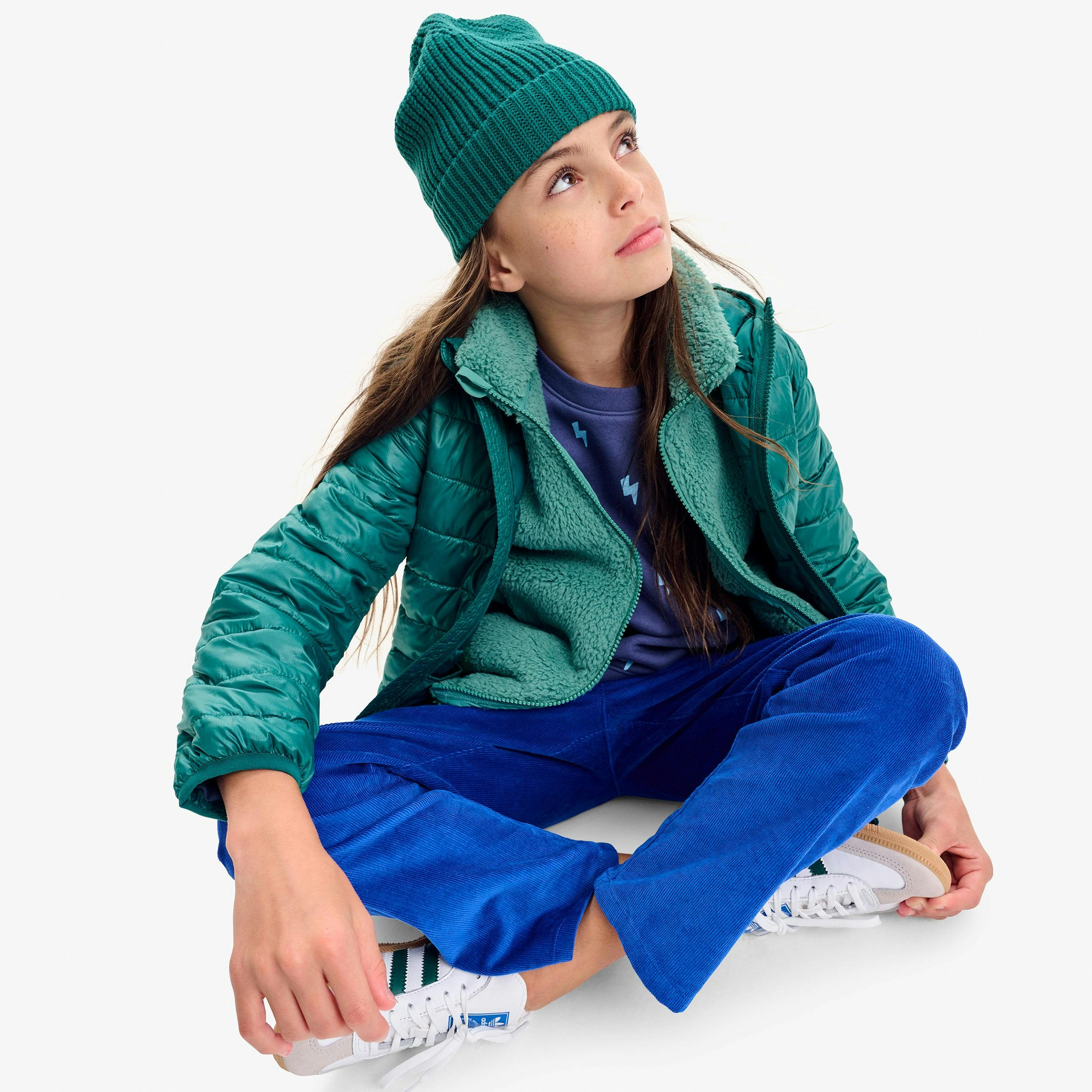 Kids stretch corduroy drawstring pant