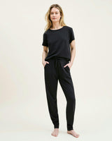 Women's Pima Essential Crew Neck Tee in Black