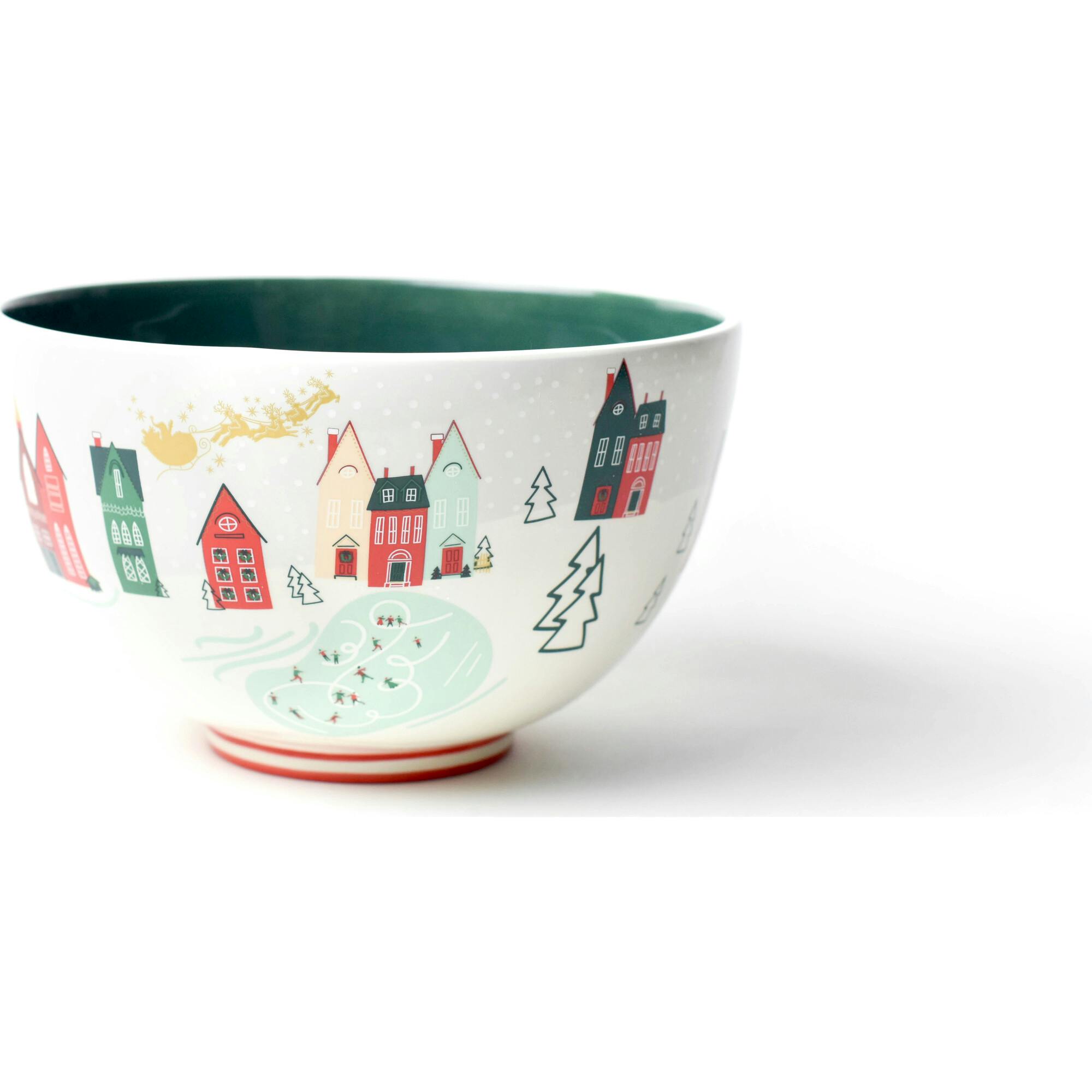 Christmas in the Village Town Square Footed Bowl