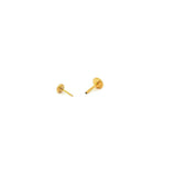 Classic Bezel Crystal Titanium Flat Back Stud Earring