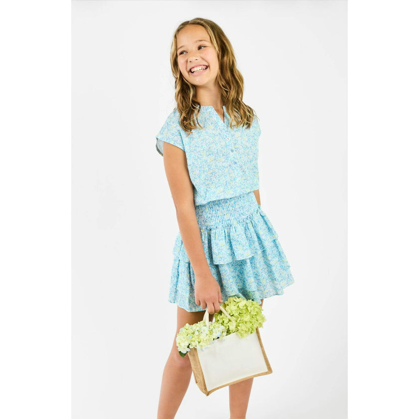 Drew Dress Aqua Floral