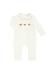 Ivory Pumpkin Patch Embroidered Playsuit
