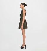 The Blythe Bow Dress - Metallic Brocade