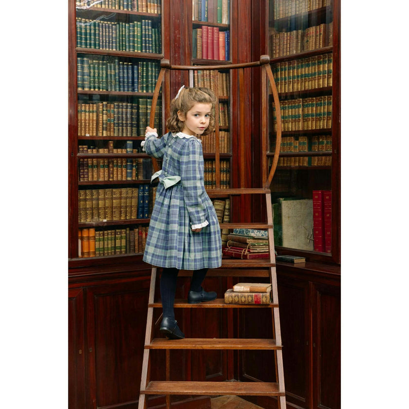 Heidi Blue Tartan Smocked Dress