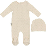 Ribbed Pineapple Footie and Beanie Set