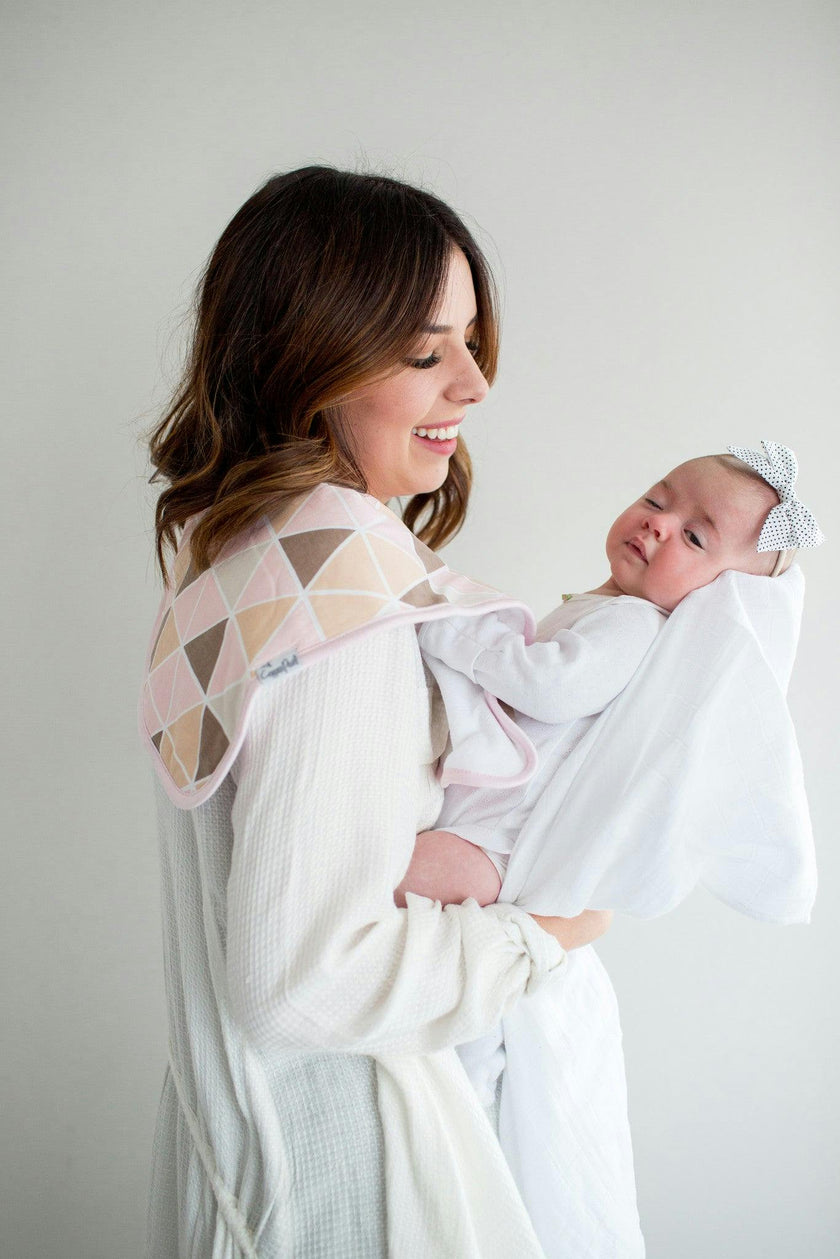 3 Pack Premium Burp Cloths - Blush