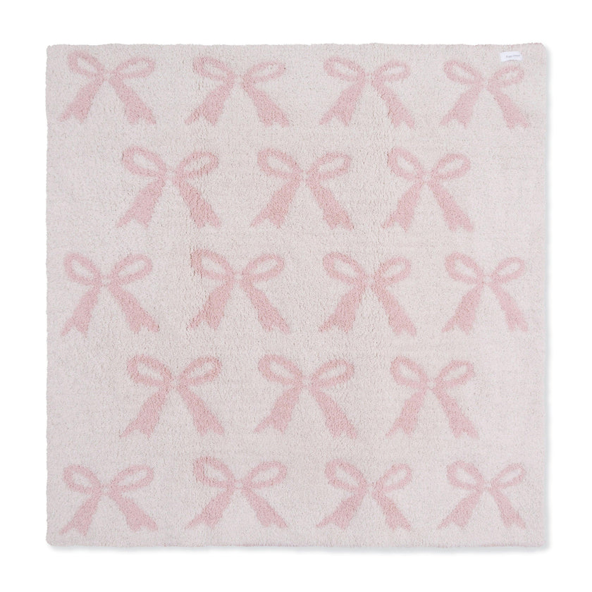 Chenille - Blush Bow Blanket