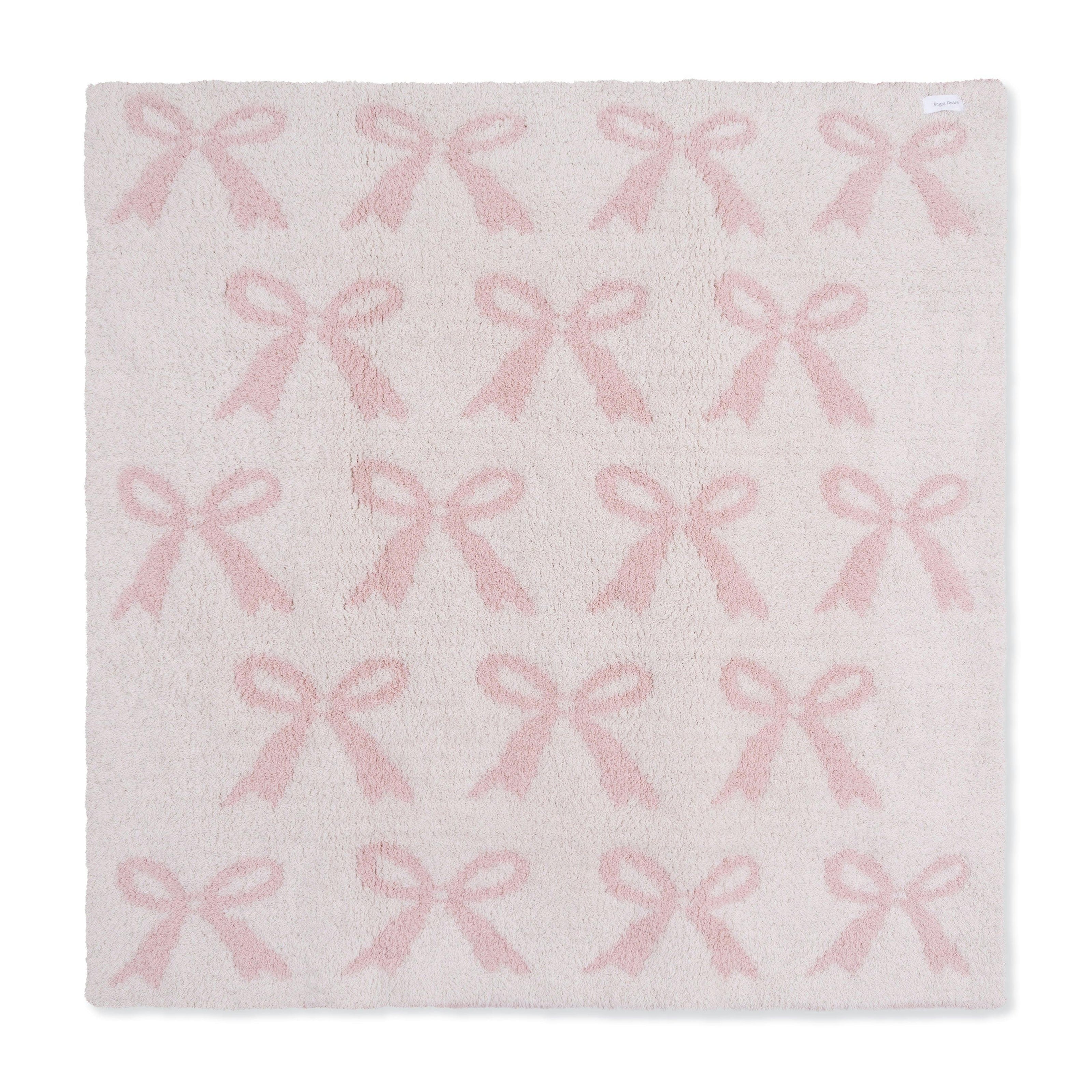 Chenille - Blush Bow Blanket
