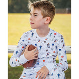 The Organic Long Sleeve Pajama Set [Football]